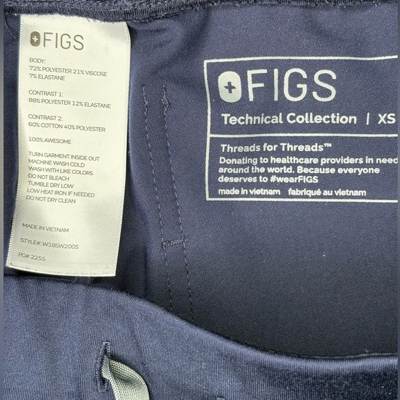 FIGS- Navy Zamora Jogger Scrub Pants | Size: XS - Picture 9 of 10